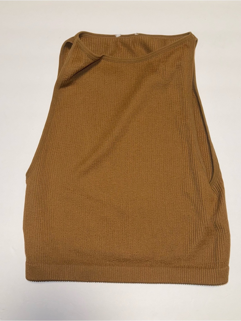 Cotton On Ribbed Tank Top in Camel Brown